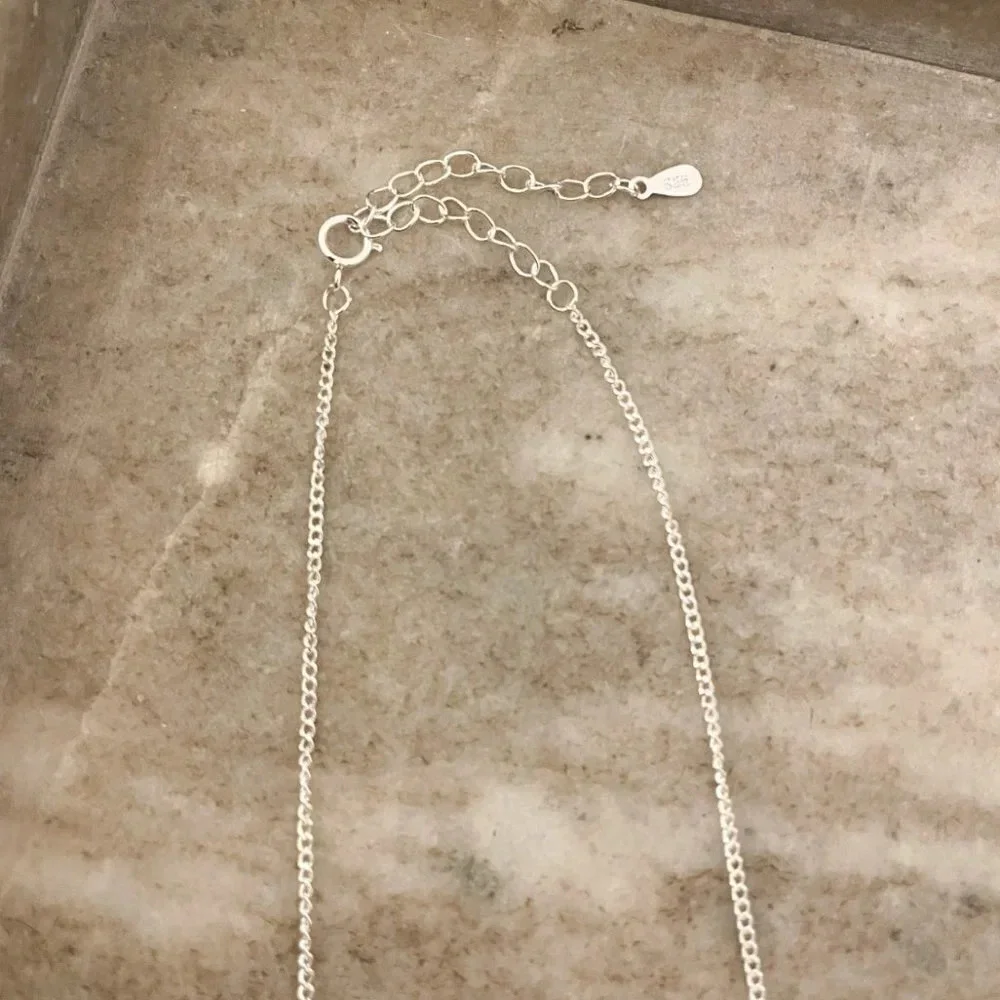 925 Sterling Silver Lariat Cross Necklace Cross Long Drop Necklace